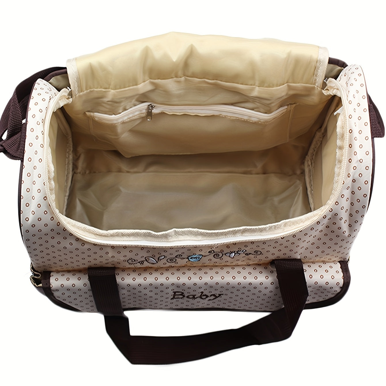 5-piece Mommy Bag Set including a Large Bag, Small Bag, Bottle Cover, Milk Powder Bag, and Diaper Pad. This multi-functional set features a large-capacity shoulder bag with a slant cross design, perfect for moms on-the-go with baby essentials.