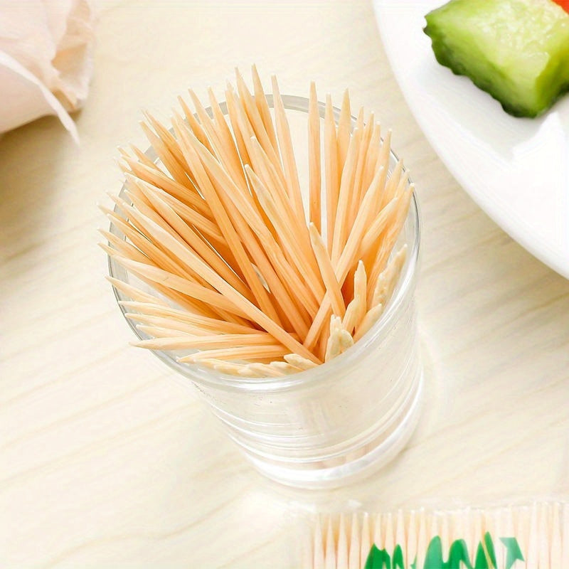 1000 Double-Ended Bamboo Toothpicks, Disposable and Portable