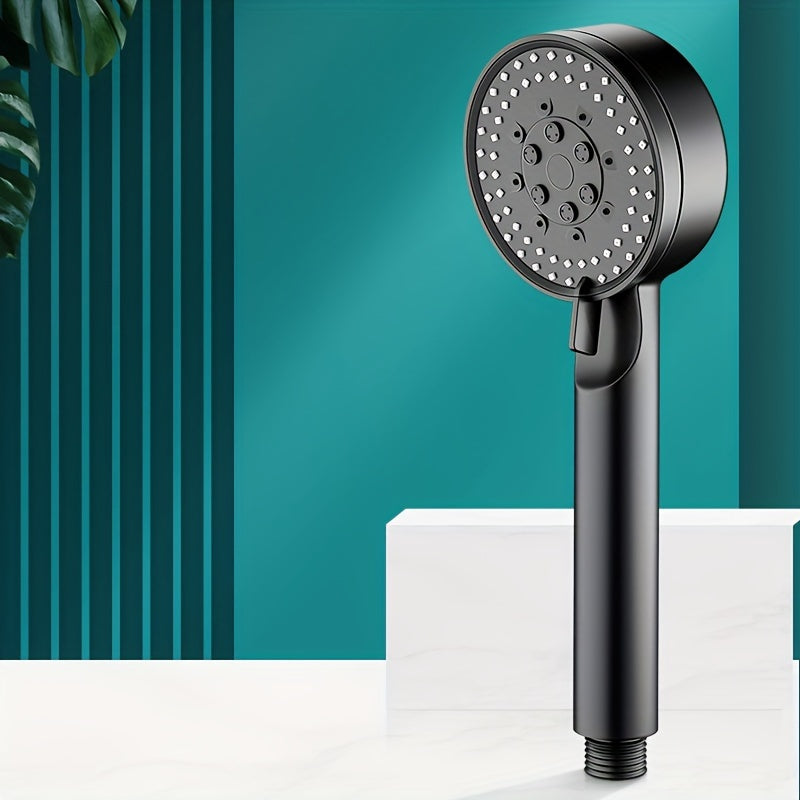 Wall-mounted handheld shower head with high pressure spray for better bathing.