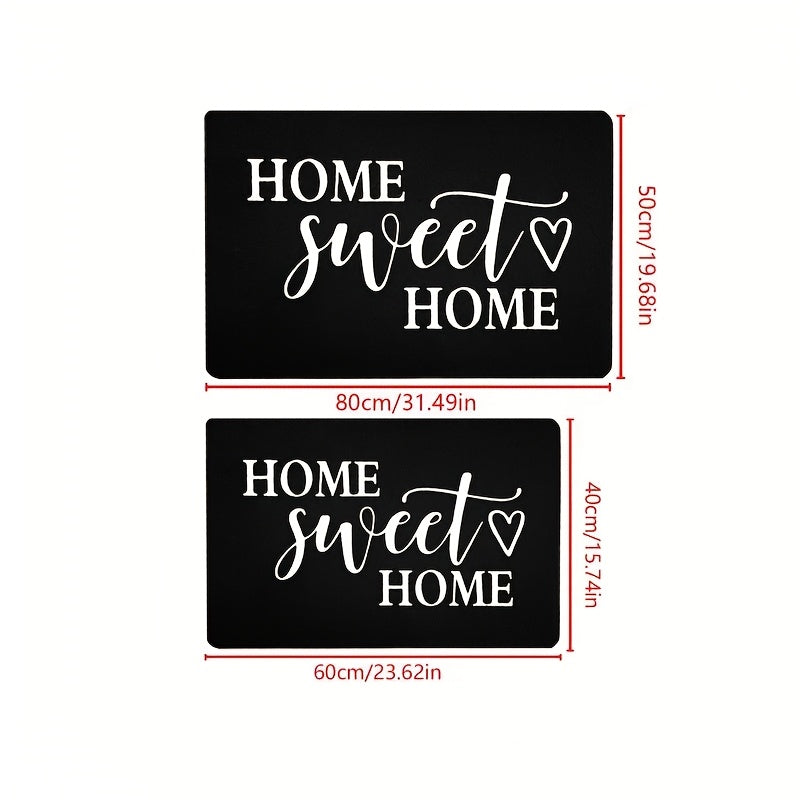 Add a welcoming touch to your home with our charming "Home Sweet Home" doormat! This high-quality mat is non-slip, waterproof, and machine washable, making it perfect for high traffic areas. Its dirt-resistant design makes it ideal for both indoor and