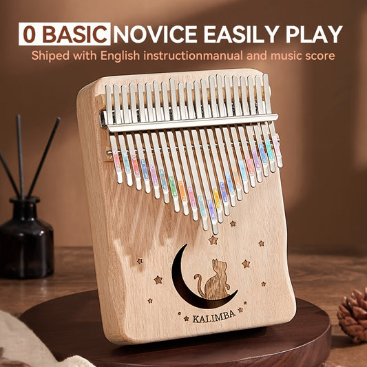 Easy-to-learn 21-tone Thumb Piano Kalimba for beginner girls, perfect birthday gift and popular internet celebrity musical instrument.