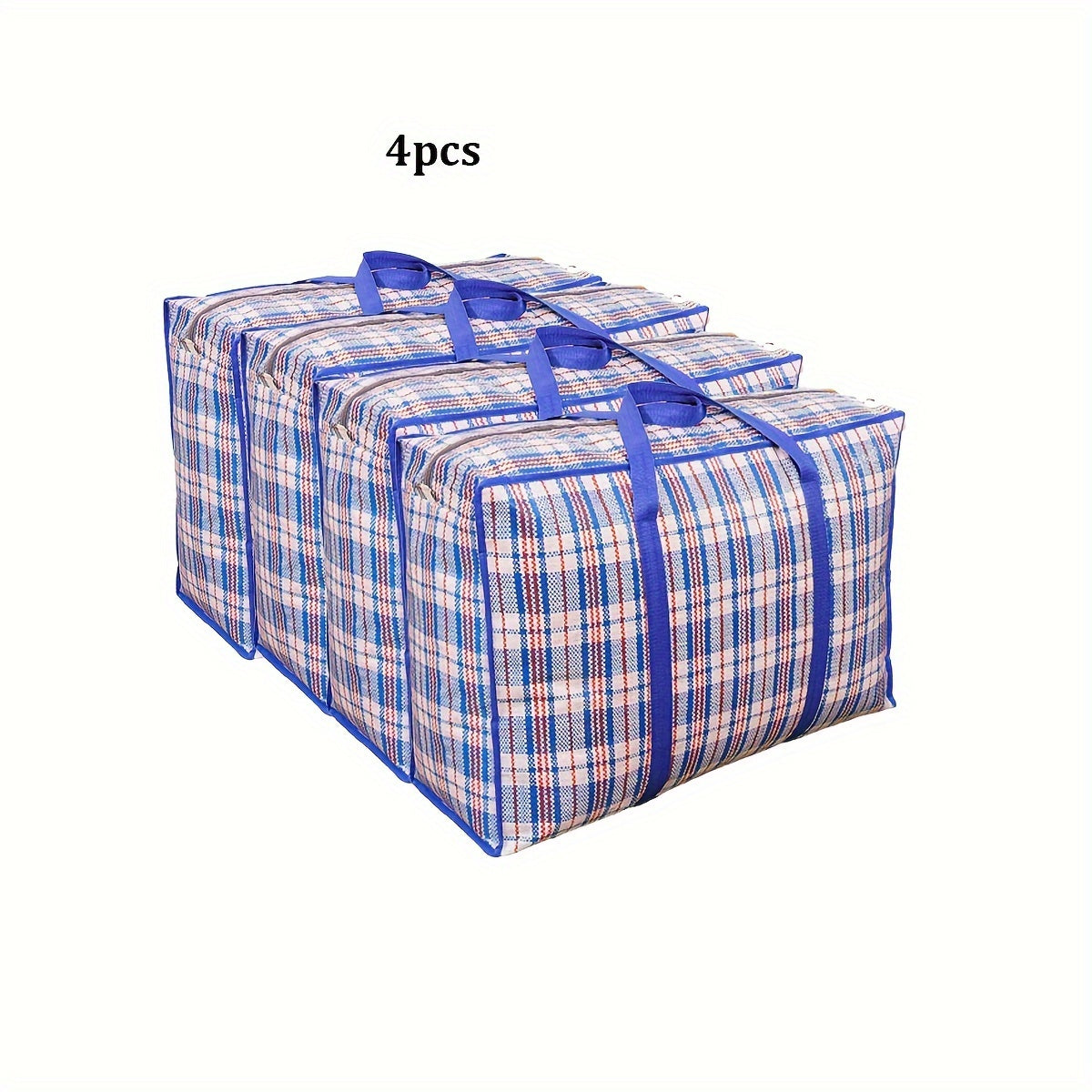 Foldable Storage Bags with Handles - Available in Sets of 1/2/3/4, Perfect for Organizing Quilts & Clothes during Seasonal Changes, Travel, and Moving