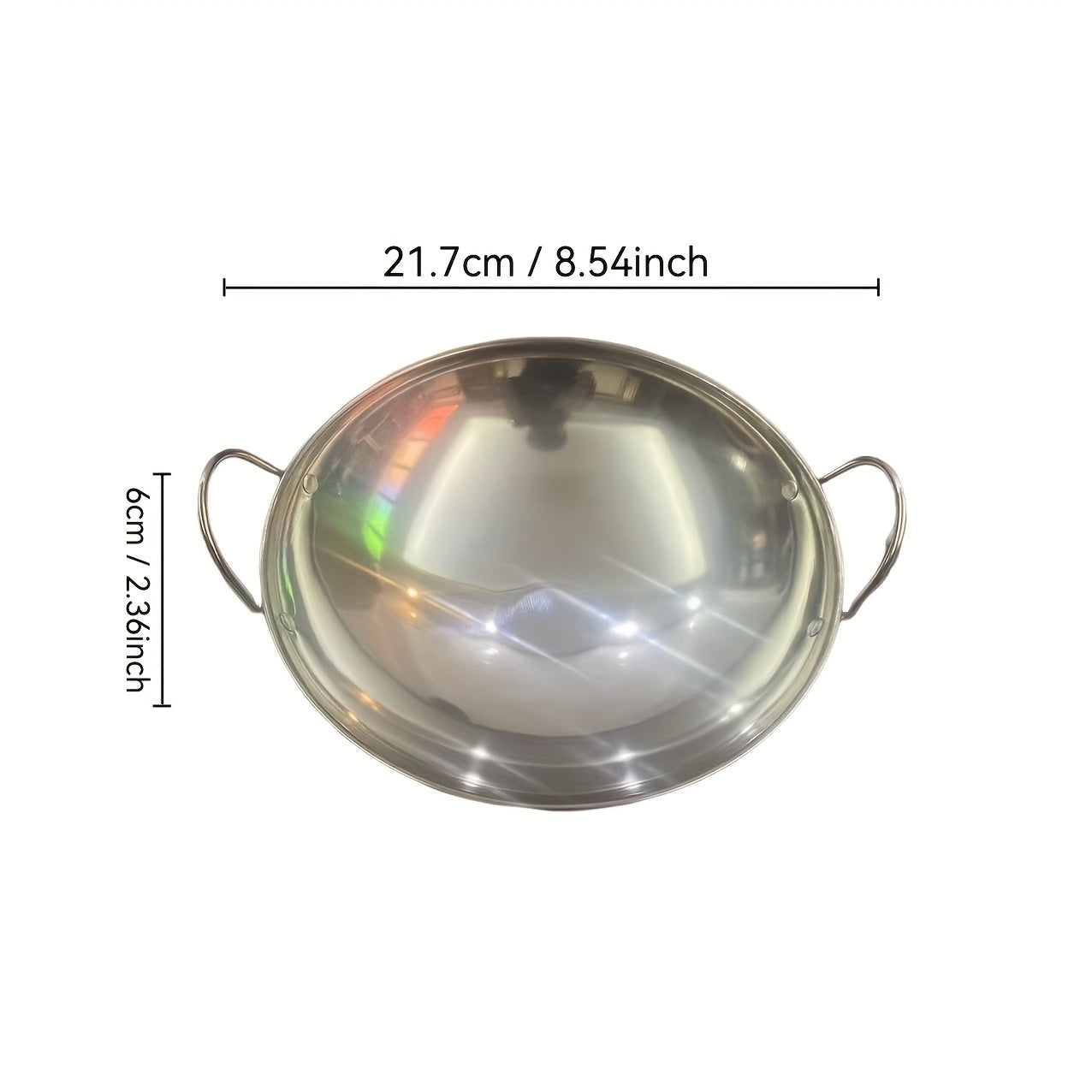 Durable Stainless Steel Wok with Dual Handles - Ideal for Seafood, Lobster, and Soups | Round Bottom Design | Suitable for Home, Restaurant, and Outdoor Camping | Easy to Clean and Built to Last