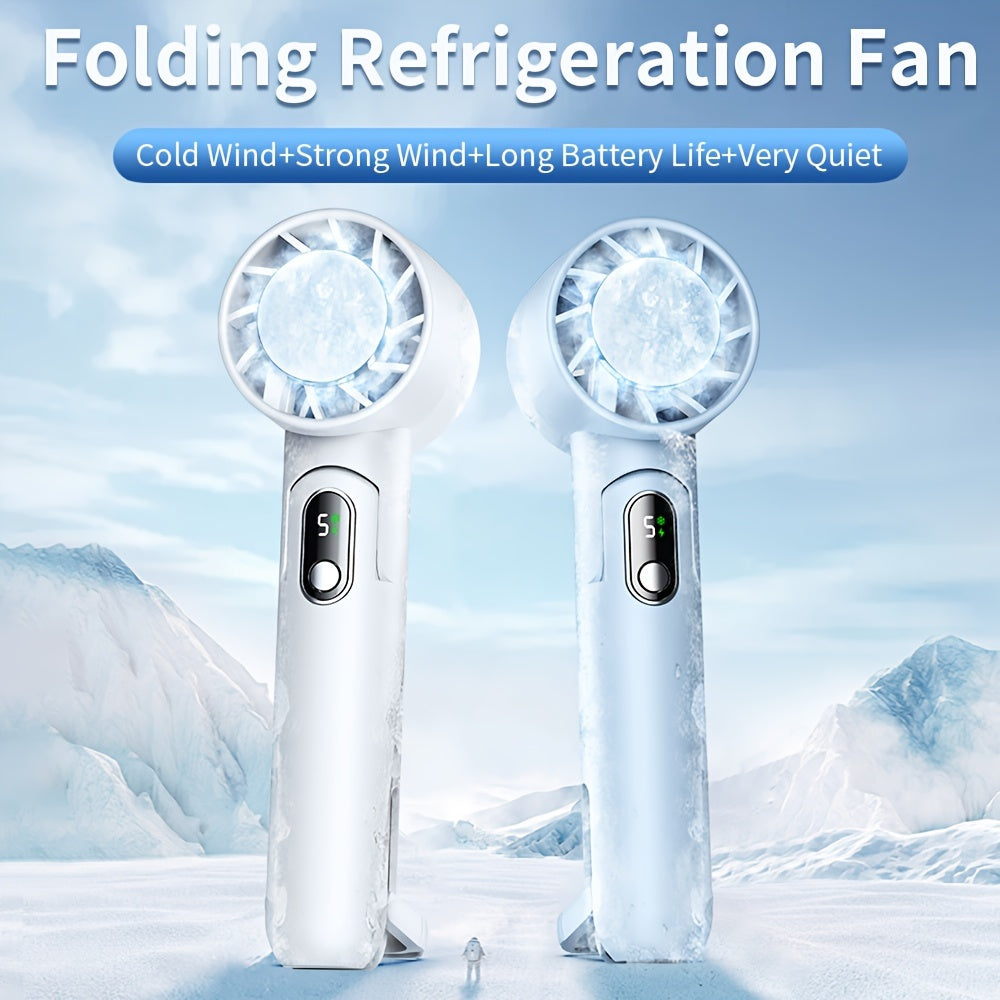 Rechargeable Fan with High-Speed Cooling Technology - Ultra-Quiet and Portable USB Fan for Indoor and Outdoor Use, Features Wearable Design and Long-Lasting 4000mAh Battery