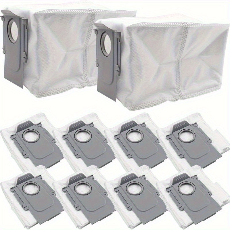 Set of 10 Large 3L Vacuum Bags for Roborock S8+/S8 Pro Ultra & More - Works with Self-Emptying Dock, Long-lasting Dust Bag Replacements