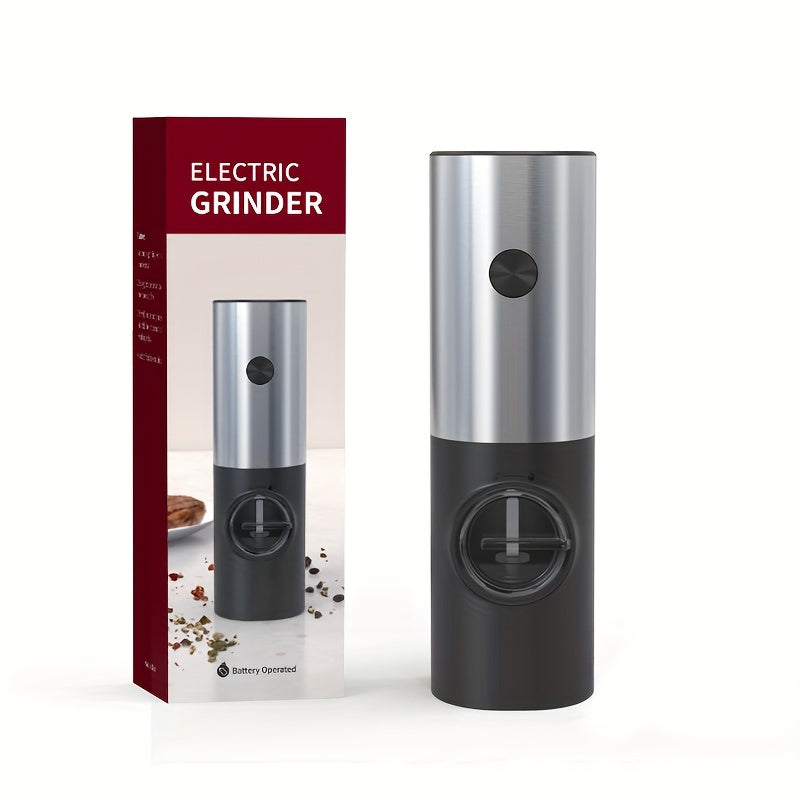 The CLITON Electric Pepper Grinder is a convenient and stylish addition to your kitchen. This grinder features a built-in storage base for whole black pepper, and automatically grinds salt, pepper, and other spices with ease. Made of durable plastic and