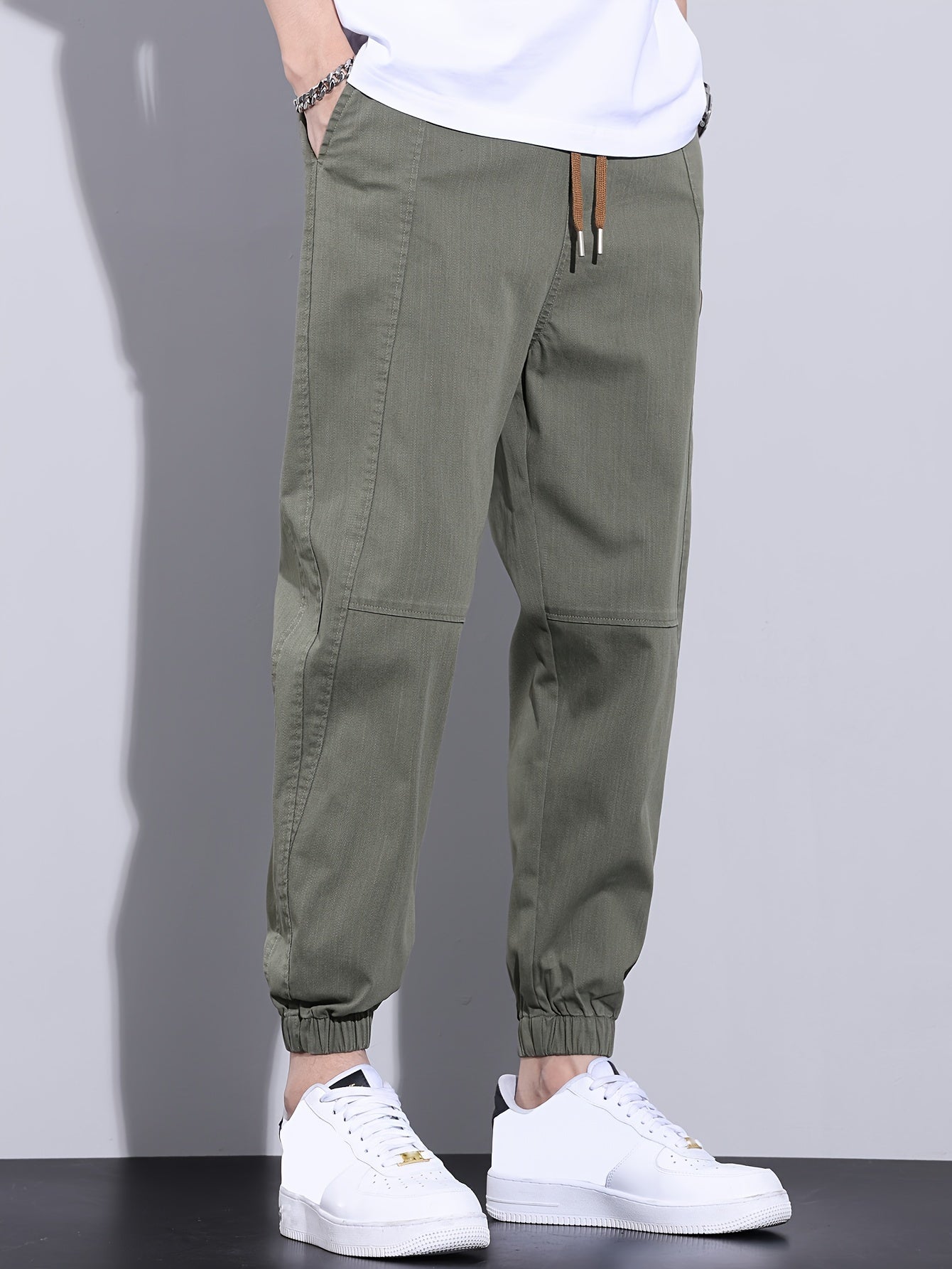 Men's casual joggers - loose fit with drawstring waist, cotton blend, versatile and stylish for all seasons.