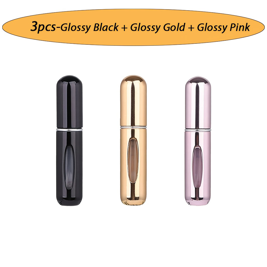 Refillable atomized perfume bottle ideal for travel and outings (5ml), suitable for men and women, makes a great gift.