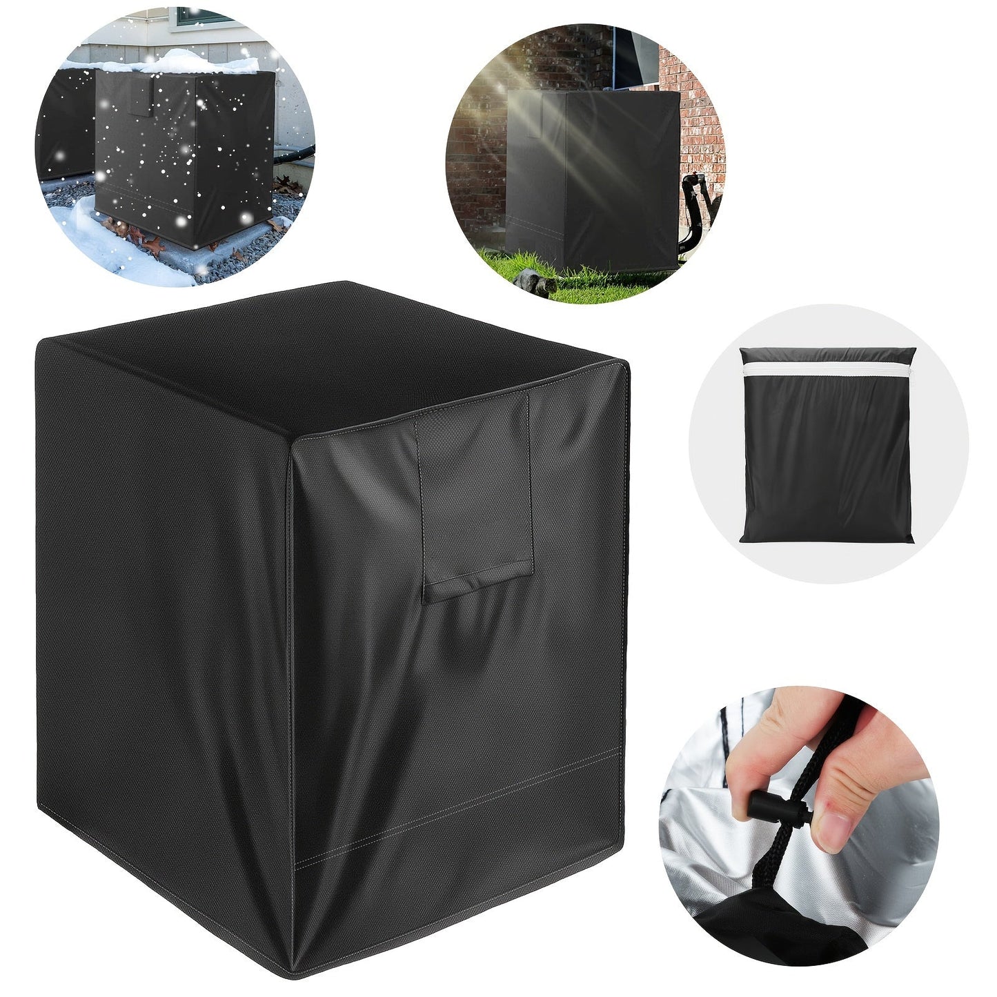 Protect your outdoor air conditioner with this durable Oxford fabric cover, measuring 60.96x60.96x73.66cm. Keep your unit safe from winter weather with this waterproof accessory.