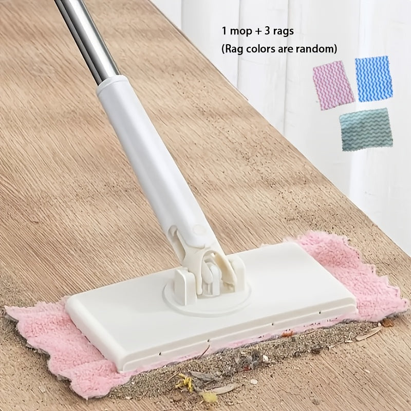 The Lazy Flat Mop: Your Ultimate Wiping Assistant with Replaceable Face Towel for Hands-Free Washing. Ideal for Walls, Tables, Cabinet Doors and Floors. A Must-Have for Home, Outdoor, Dormitory and Office Cleaning.