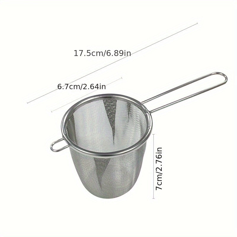 Deep Fine Mesh Tea Infuser Filter With Handle - Stainless Steel Tea Strainer for Home Use