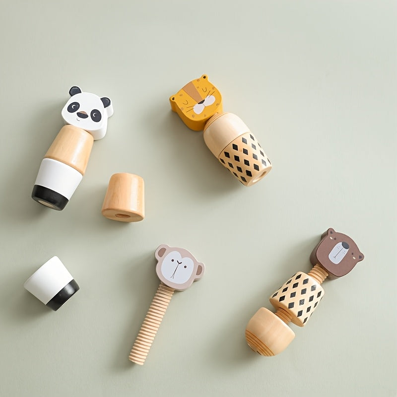 Screw Twisting Toy: A Baby Educational Nut Assembly Toy featuring Cartoon Animal Building Blocks. Enjoy a Hands-On, Cognitive Color Animal Recognition Game Toy. Perfect for a Christmas Gift.