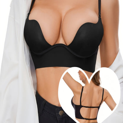 Stylish U-Shaped Bra with Seamless Back Design