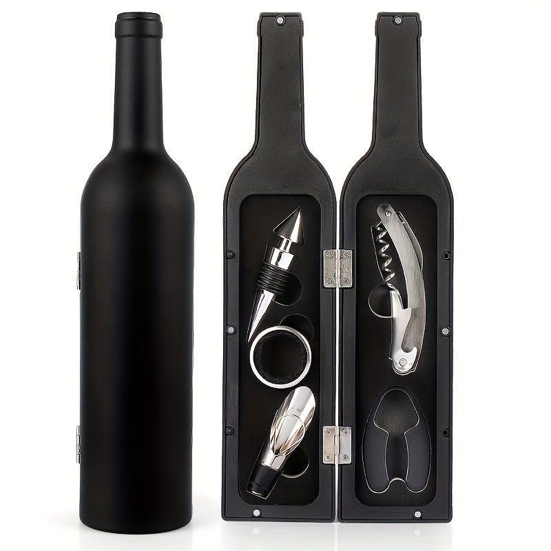 Portable wine opener set: metal and plastic, no electricity needed, perfect for gifting on holidays like Christmas, Valentine's Day, and other special occasions.