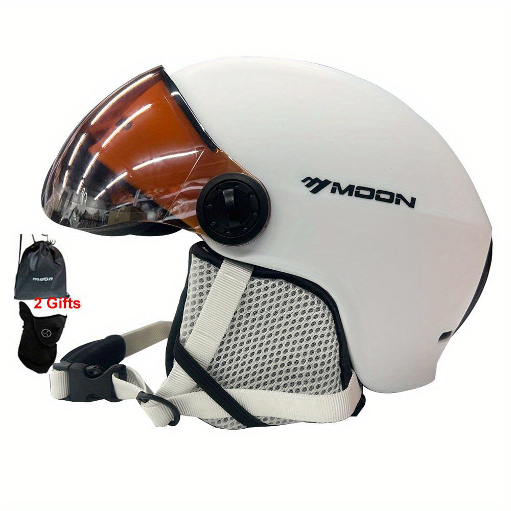 High-quality MOON Skiing Helmet Goggles for outdoor sports and skateboarding.