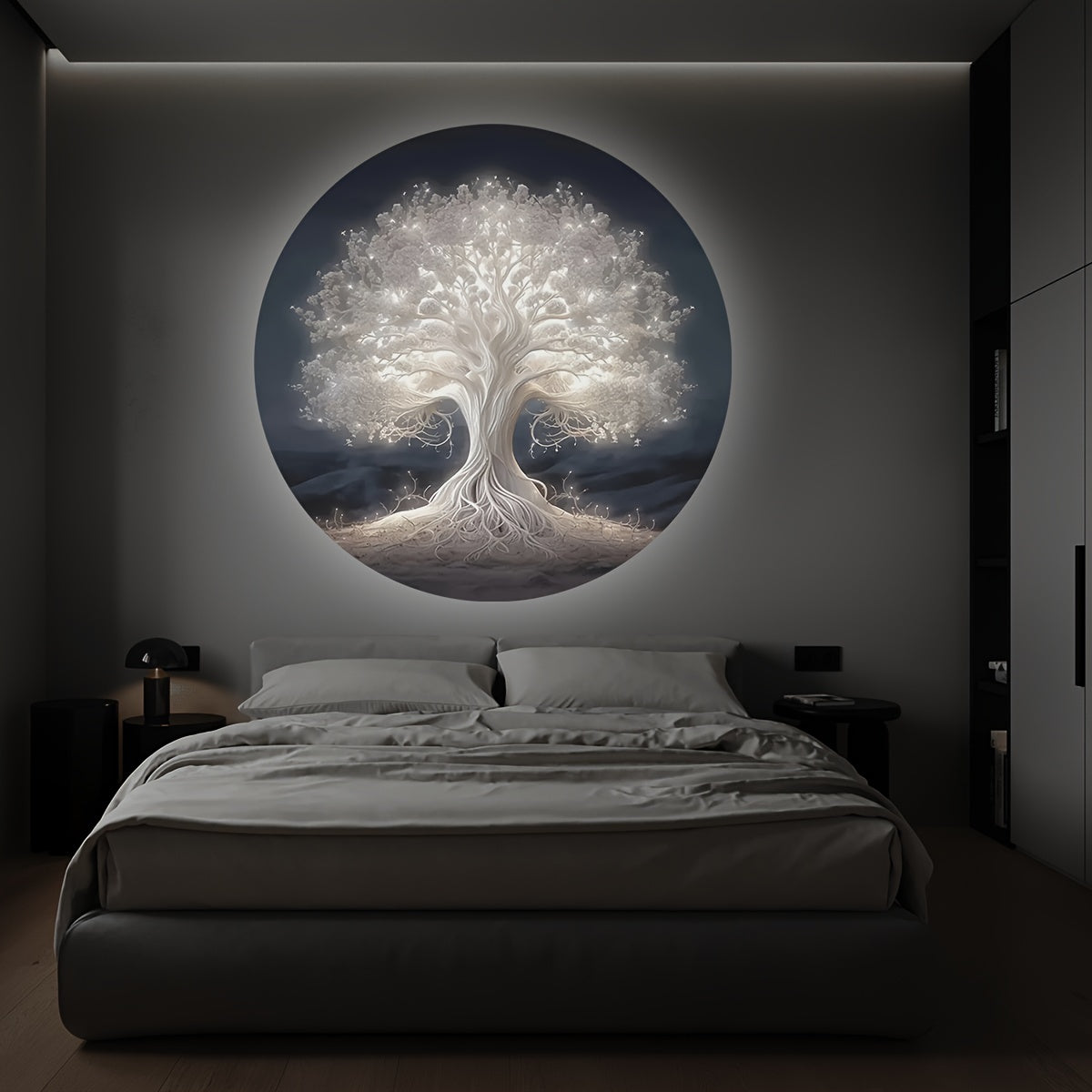 Tree of Life LED Night Light - USB Powered, Easy Plug & Play, 360° Rotatable, Adjustable Brightness, Ideal for Bedroom Ambiance, Room Decoration, Perfect Gift