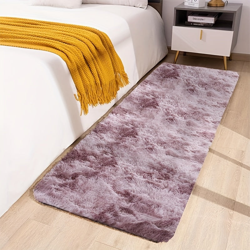 1 piece of Tie-dye Area Rug, a Dry Cleaning Floor Mat, Fluffy Indoor Decorative Carpet, Lovely and Warm Rug, perfect for Bedroom and Living Room as well as a Leisure Area Bedside Accessory.