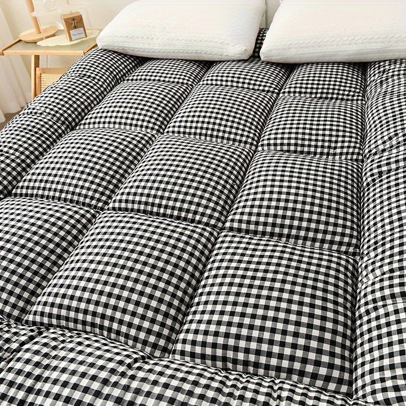 1pc Super Soft Plaid Mattress Cover - Luxurious and Comfortable All Seasons, Suitable for Bedrooms, Guest Rooms, Dormitories - Machine Washable, Non-Waterproof Polyester Bedding Set