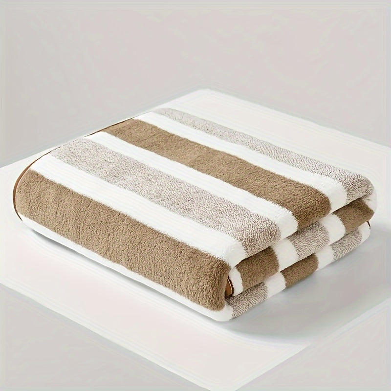 4-piece Striped Towel Set, Quick-Dry and Ultra-Soft, Skin-Friendly for Bathroom Essentials