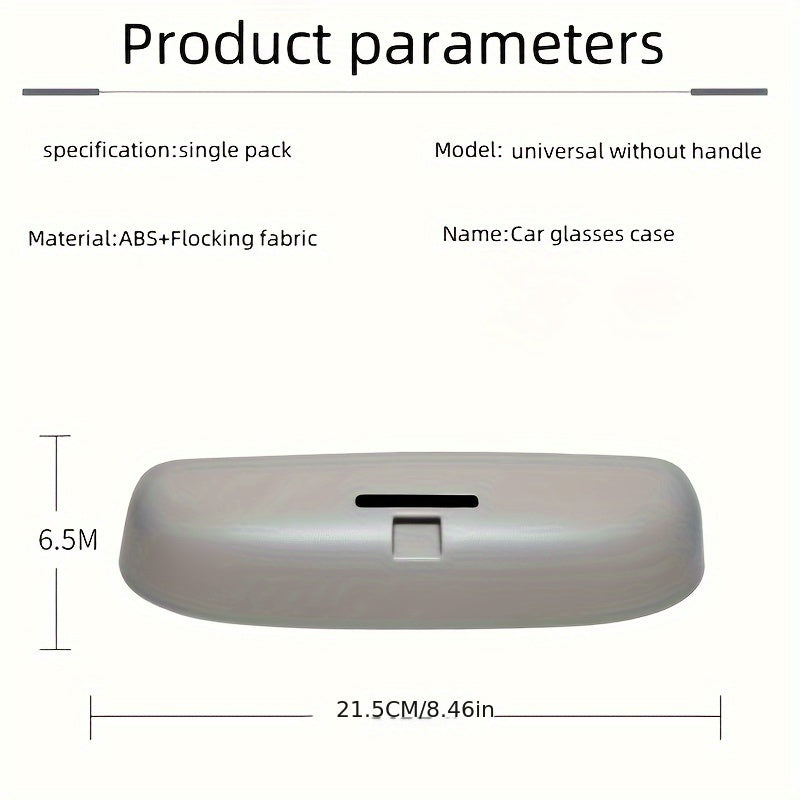 Car interior glasses case without original handle, modified for easy installation without damage.