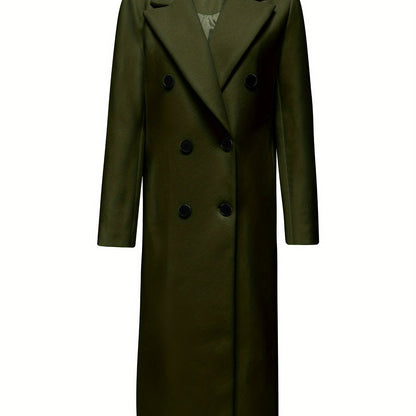 Double breasted lapel overcoat for fall & winter.