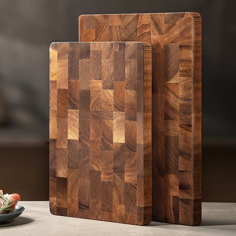 Upgrade your kitchen with our premium wooden chopping board set. This food-safe, durable wood block is perfect for cutting meat, cheese, bread, vegetables, and fruits. It's an ideal kitchen utensil and makes the perfect family gift for home or dorm use.