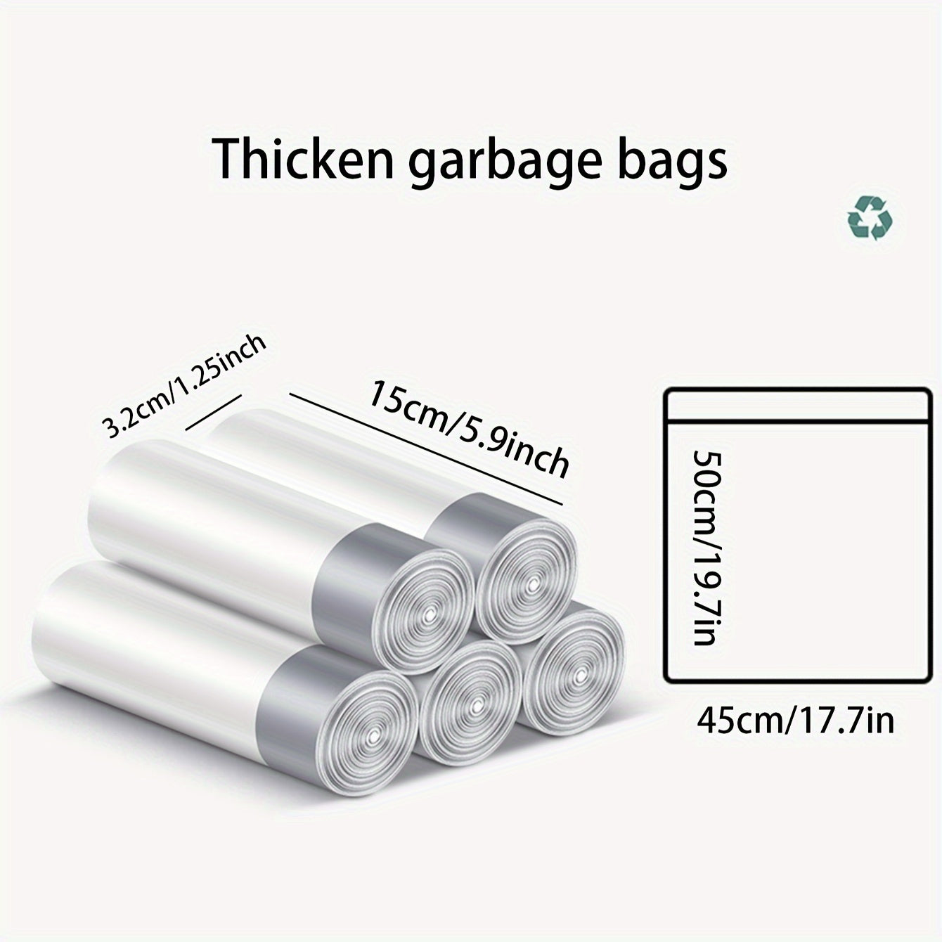 75 thickened large portable garbage bags with drawstring, suitable for home, office, bedroom, and bathroom trash cans. Perfect for kitchen and bathroom use, and ideal for restaurant