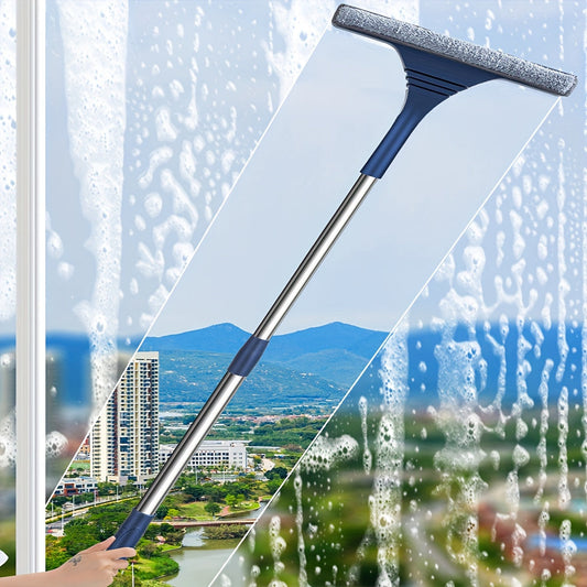 Extendable Glass Wiper for Car and Home Windows - Durable Stainless Steel, Multipurpose Tool with High Water Absorption, Perfect for Cleaning High-Rise Windows