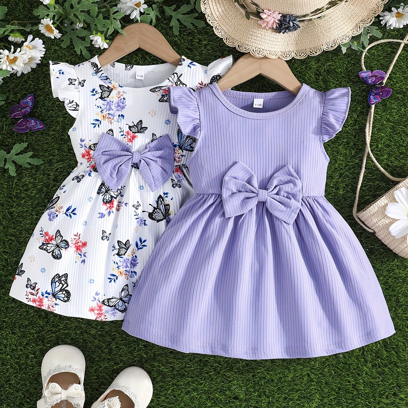 Summer Bow Dress Set for Girls