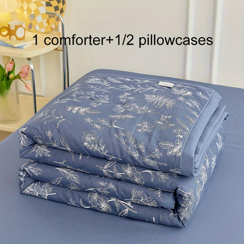 Summer Thin Quilt Set includes 1 quilt and 1-2 pillowcases made of soft and breathable 100% high-quality microfiber. Sheet or pillow insert not included.