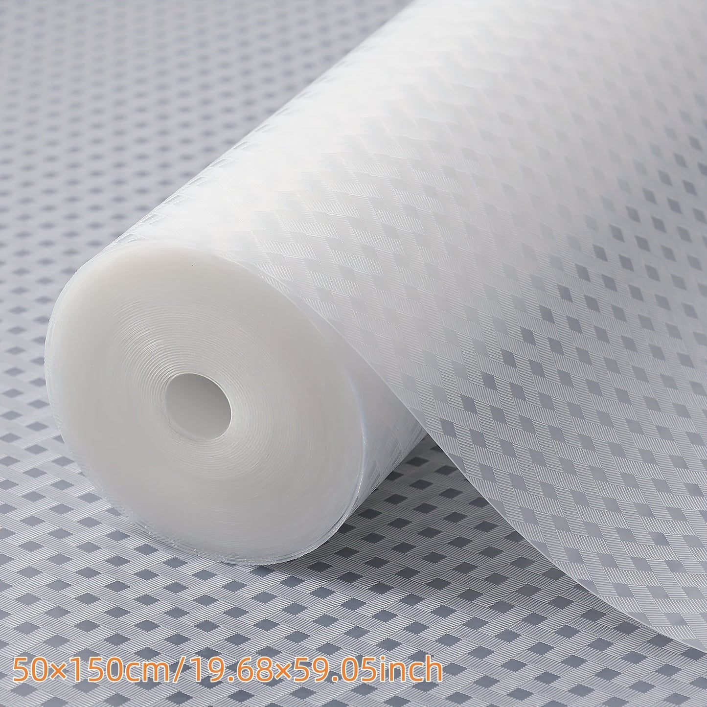 Non-slip, washable liner for cabinets, shelves, refrigerator, locker, desk, drawers. Made of EVA material for a non-sticky surface. Perfect for kitchen cabinets and household furniture.