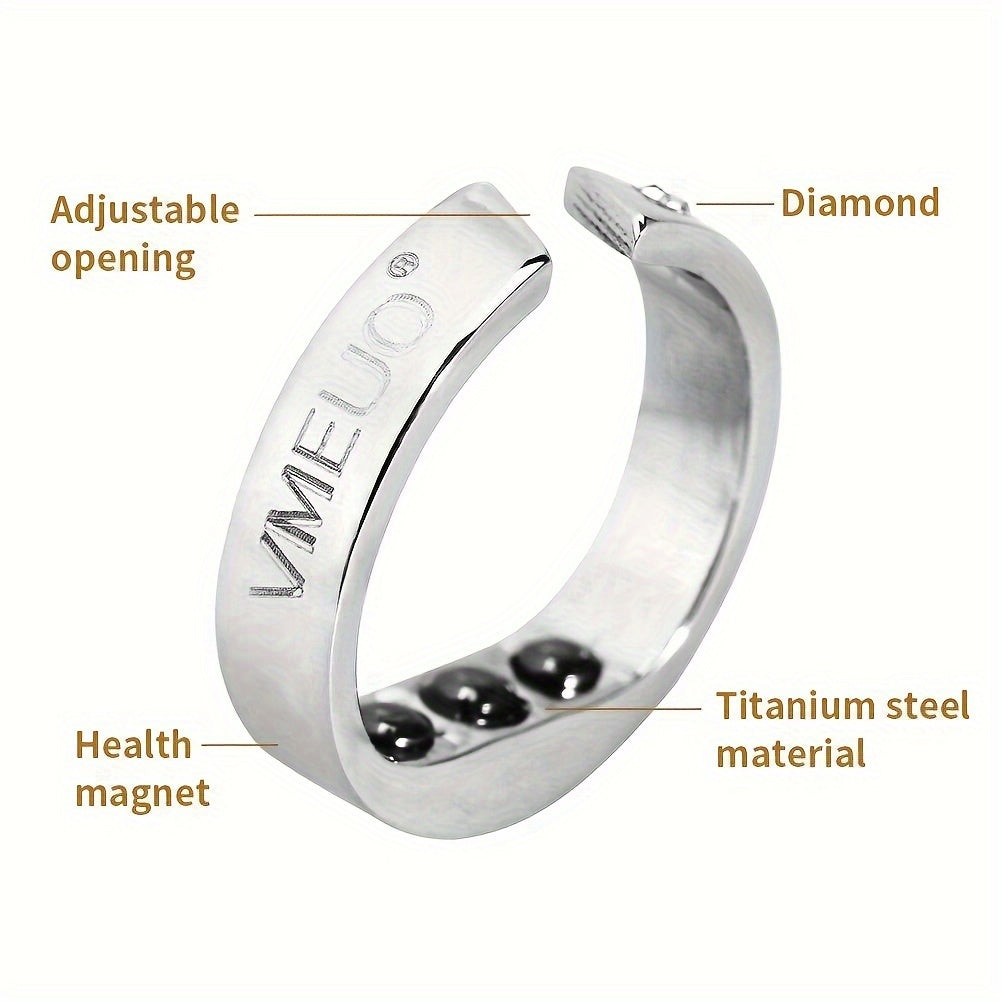 Titanium Anti-Snoring Ring with Beads, Improves Sleep & Breathing, Acupressure Device for Nighttime Use, Enhances Breathing | Bedtime Accessory