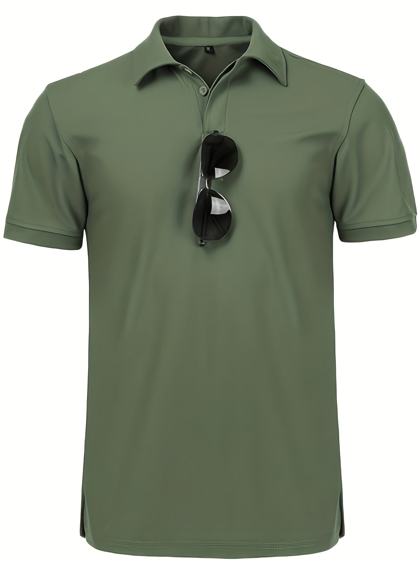 Stylish plus size men's solid color golf shirts, casual and breathable for big and tall men.