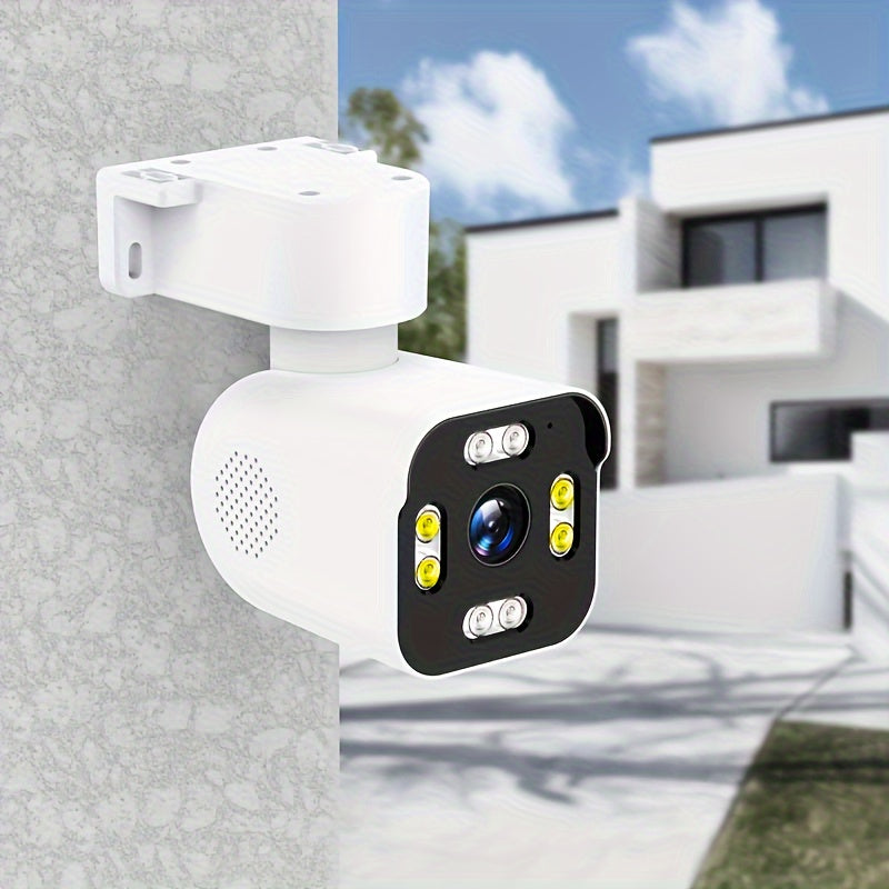 Introducing the Teruhal 1pc Smart Camera Outdoor - a waterproof wireless security camera equipped with 2.4G Wifi connectivity. With 360 ° rotation, motion detection, two-way audio, night vision, and options for cloud and SD card storage, this