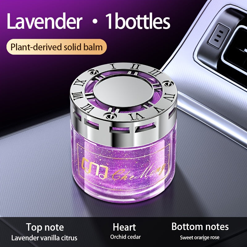 Luxurious solid balm car perfume with long-lasting light fragrance and odor elimination, featuring a unique quicksand design.