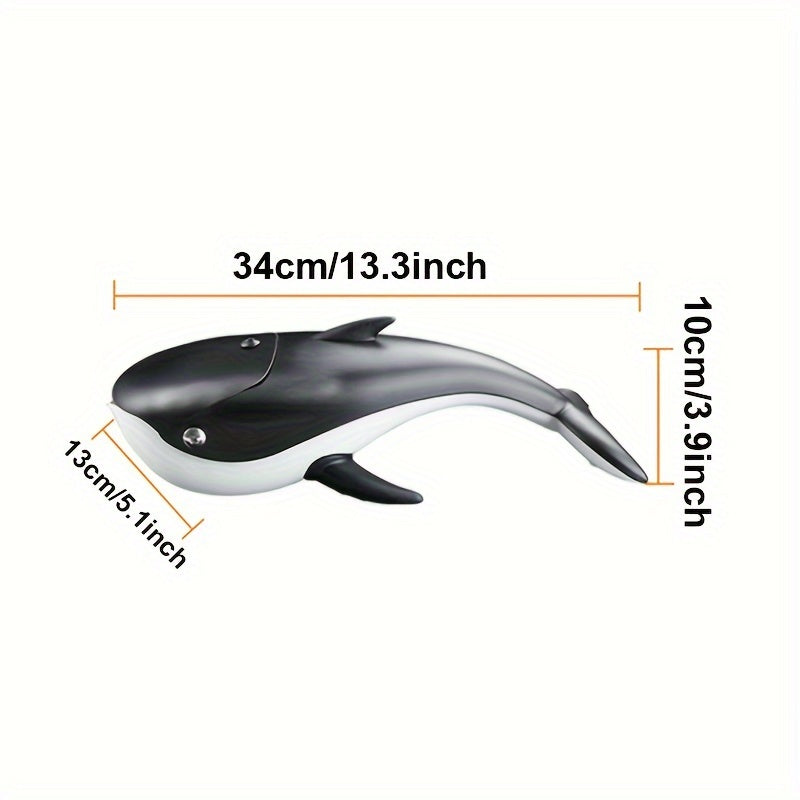 Handheld Fruit Press in Orca Killer Whale Shape, Stainless Steel Manual Citrus Juicer for Extracting Lemon, Orange, and Vegetable Juice