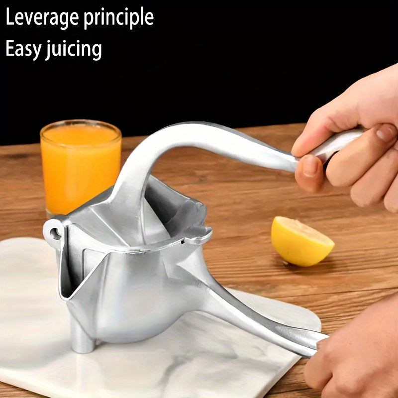 Durable Stainless Steel Manual Citrus Juicer - Effortless Lever Operation, No Power Needed, Solid Metal Design, Compact Handheld Press for Oranges, Lemons, & Limes, Holds Less Than 1 Liter of Juice