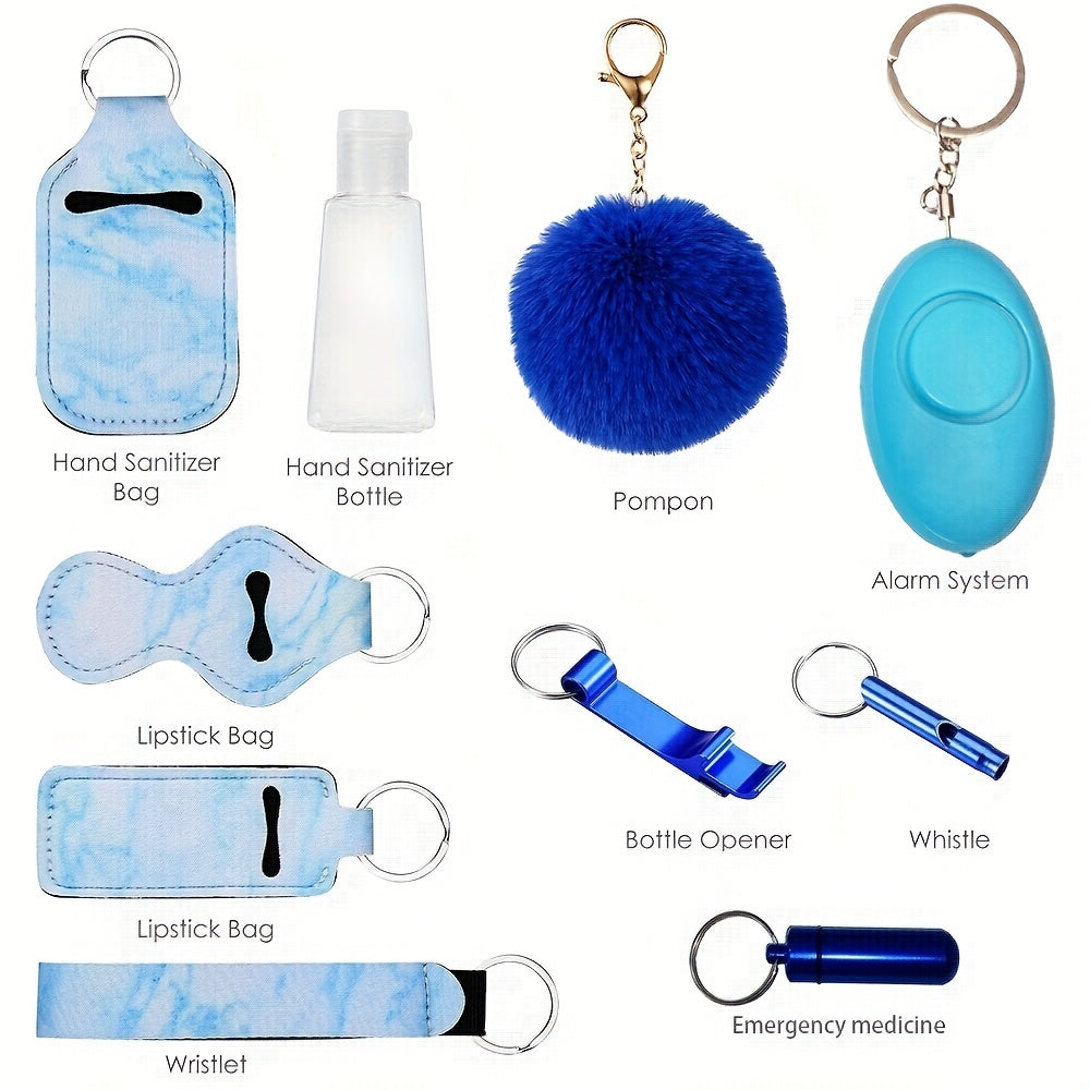 Set of 10 Safety Products, Including Personal Alarm, to Keep Women Safe - Perfect Birthday Gift