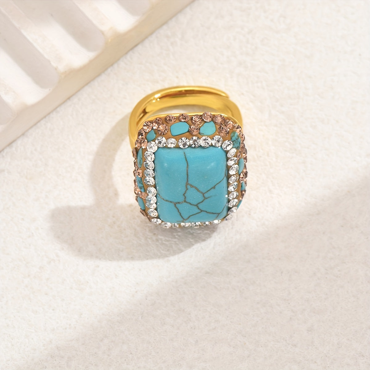 Vintage-inspired Boho-Chic Turquoise Statement Ring brings luxury and style to your daily wardrobe and special occasions. A perfect gift for Thanksgiving.