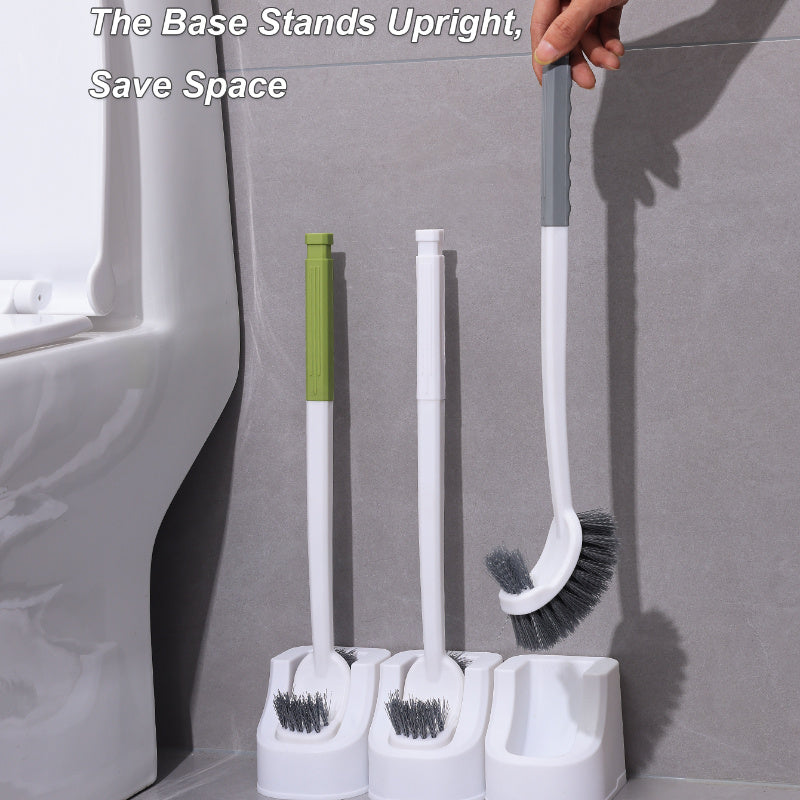 Versatile Toilet Brush Set with Adjustable Handle and Convenient Wall Mount Holder - Perfect for Bathroom and RV Use, Ensures Thorough Cleaning with No Missed Spots