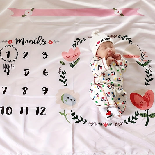 The Baby Tulip Commemorative Background Cloth: A Charming Newborn Photo Prop for Special Occasions - Perfect for Christmas, Halloween, and Thanksgiving Day Gifts