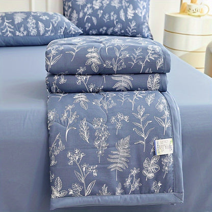 Summer Thin Quilt Set includes 1 quilt and 1-2 pillowcases made of soft and breathable 100% high-quality microfiber. Sheet or pillow insert not included.