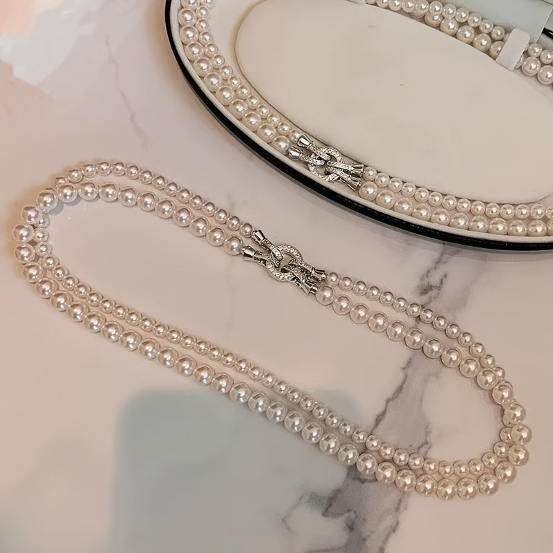 Luxurious Clasp Freshwater Pearl Necklace - Stylish & Seductive, Natural Pearl Beads Ideal for Everyday Wear or Formal Events, Ideal Anniversary or Valentine's Day Present