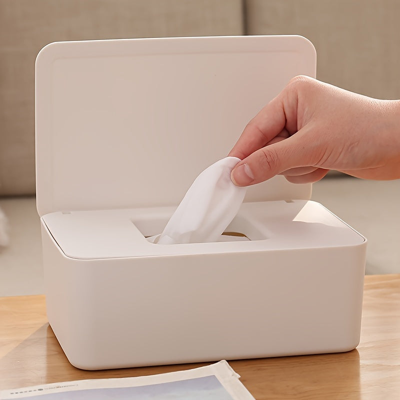 Stylish White Wipes Dispenser - Durable, Eco-Friendly Tissue Organizer for Bathroom and Changing Station needs.