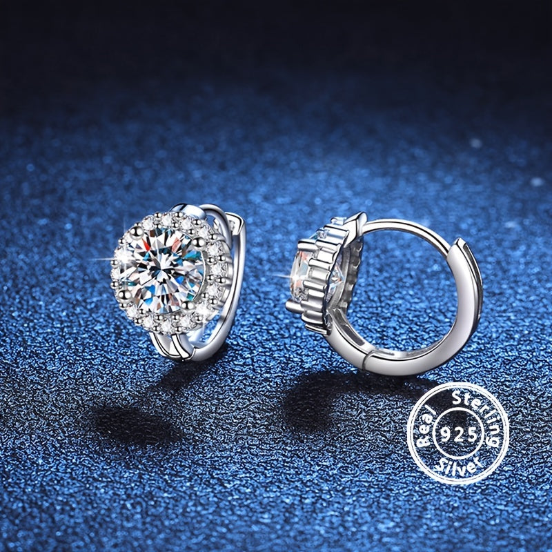 Celebrate Easter in style with these stunning moissanite earrings made from 925 sterling silver. Weighing 2.7g (0.095oz), these sparkling earrings are the perfect gift for any woman in your life.