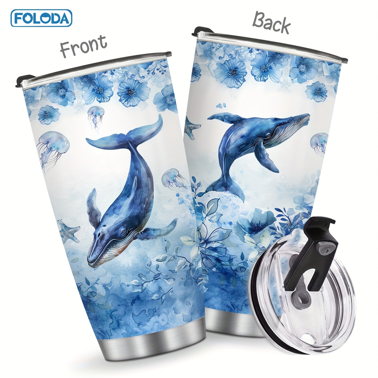 Stainless steel tumbler with sea turtle design, ideal gift for women on special occasions.