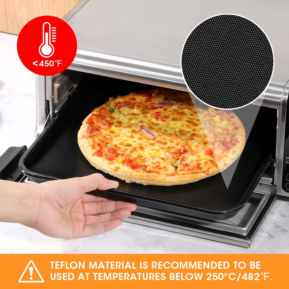 Set of 2 or 4 Non-Stick Reusable Oven Mats for 12-Inch Square Air Fryers, Compatible with Ninja Foodi, Cuisinart, Microwave - Food-Safe and Easy to Clean Air Fryer Accessories