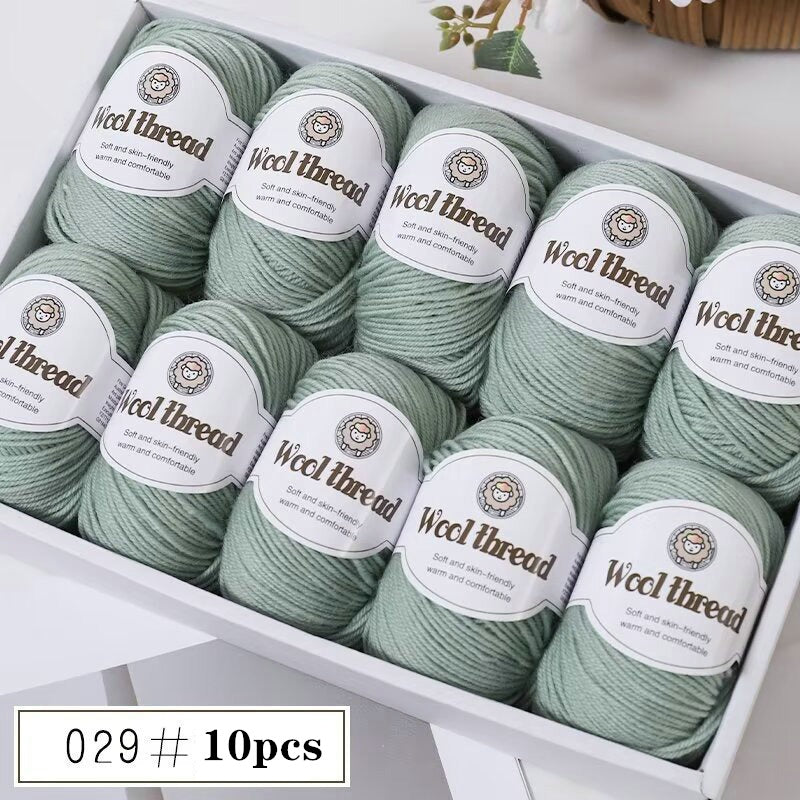 10pcs of Australian Wool Yarn [Approx. 500G/10 Balls Per Pack], Ideal for Crocheting Sweaters, Coats, Vests, Scarves, Hats, and DIY Knitwear, Soft, Warm, and Easy to Knit.