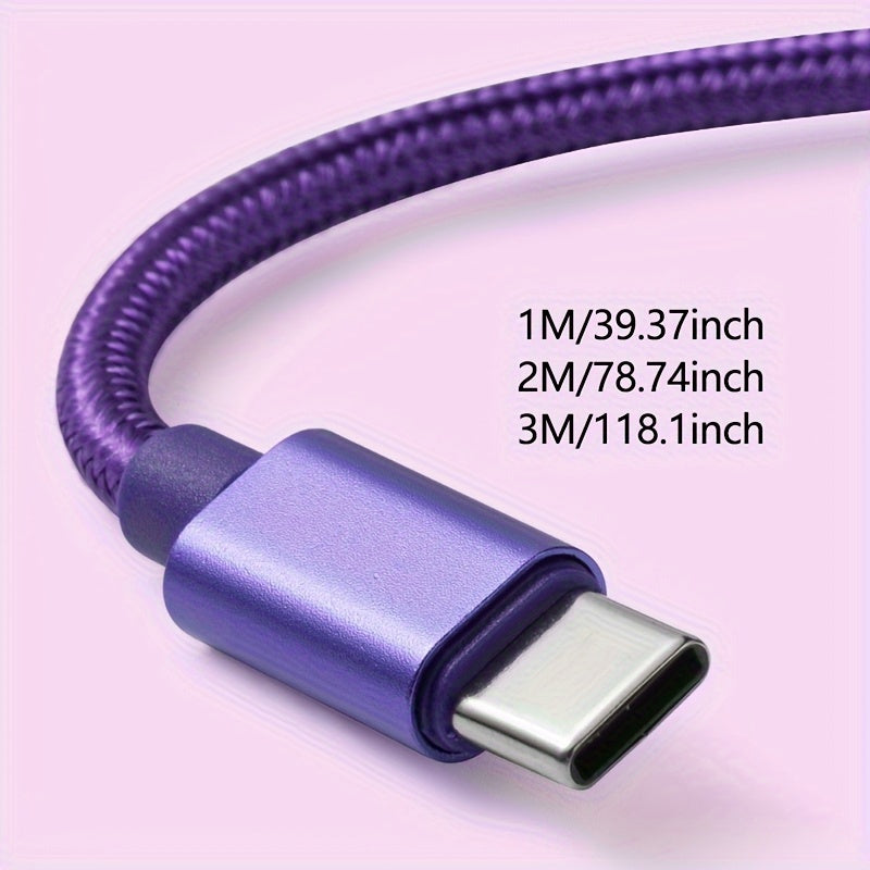 Fast-charging USB C cable for Samsung, Redmi, and OnePlus, ideal for travel and office use.