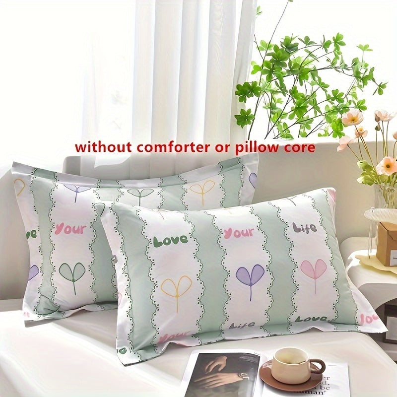 2 Pack of Washable Fabric Pillowcases Made with Skin-friendly Material